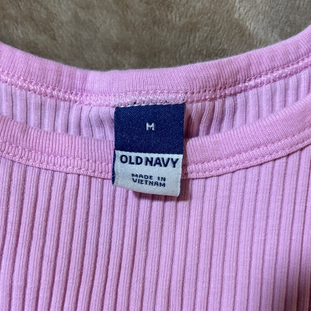 Old Navy Light Pink Ribbed Tank Top - Picture 2 of 3